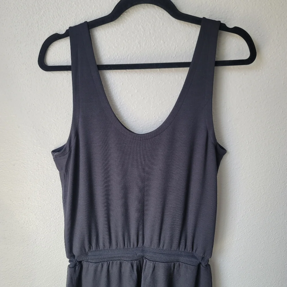 Athleta Balance Sleeveless Jumpsuit XSmall Black NWT French Terry Loungewear